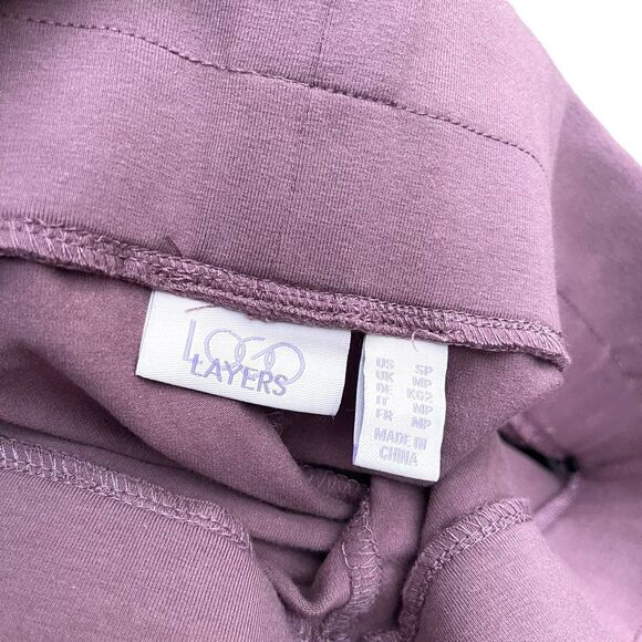 Logo Layers Leggings Size Small Petite Lori Goldstein Light Plum Mauve Purple - Picture 6 of 6